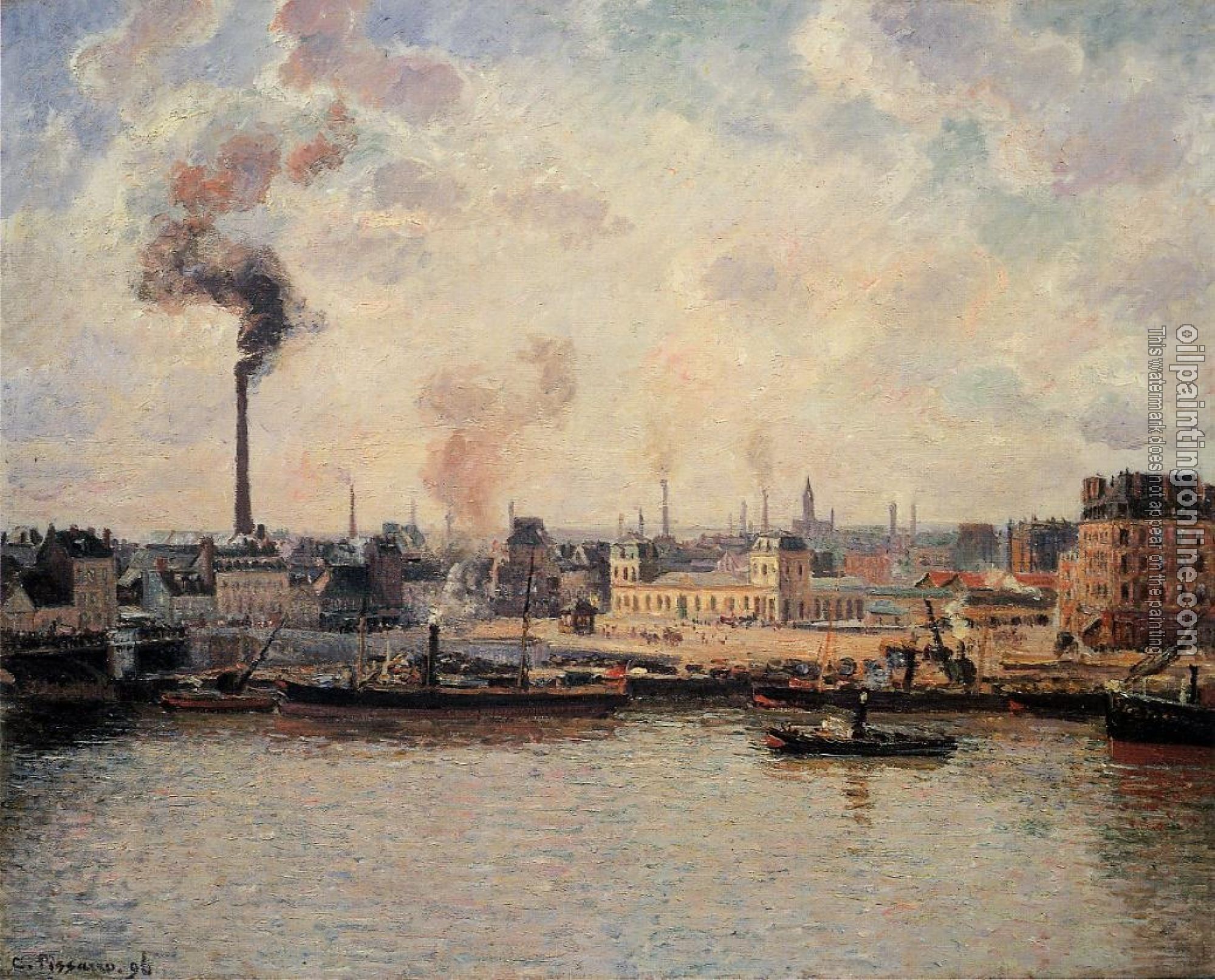 Pissarro, Camille - The Saint-Sever Quay, Rouen